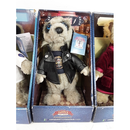 350 - Collection of meerkats stuffed toys, Ted and Babe
