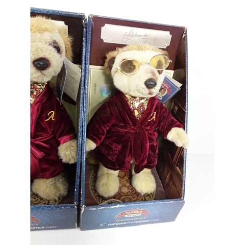 350 - Collection of meerkats stuffed toys, Ted and Babe