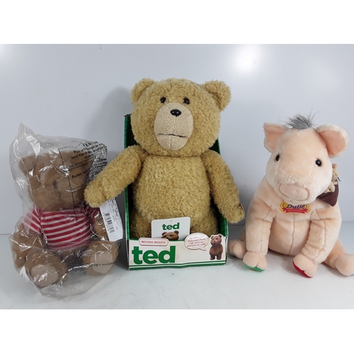 350 - Collection of meerkats stuffed toys, Ted and Babe