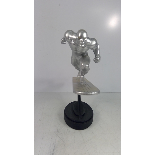 356 - Boxed Marvel Silver Surfer painted statue