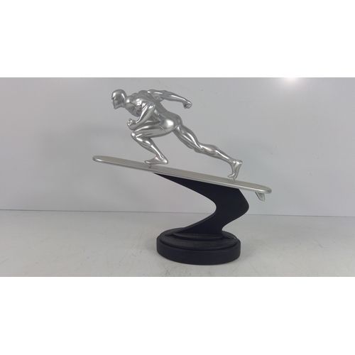 356 - Boxed Marvel Silver Surfer painted statue
