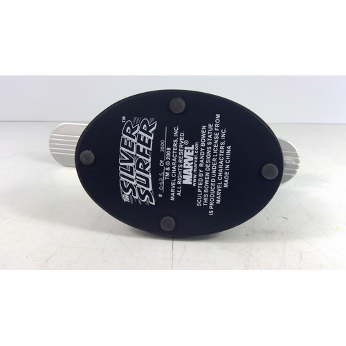 356 - Boxed Marvel Silver Surfer painted statue