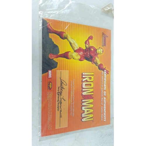 358 - Unboxed Marvel Ironman figurine with certificate