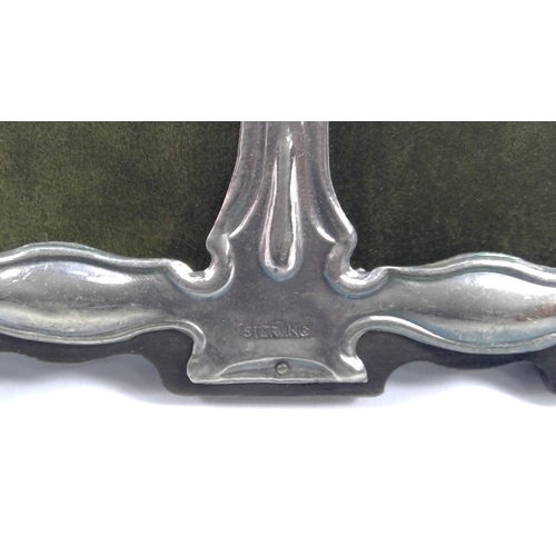 310 - Silver enamel Art Nouveau style photo frame, 11 x 8cms