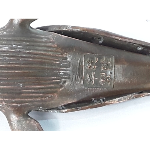 95 - Cast bronze incense pot in the form of a whale
