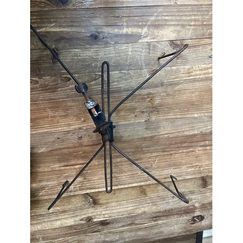 222 - Vintage sock knitting machine and accessories