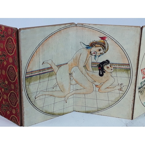 332 - Oriental erotic folding book