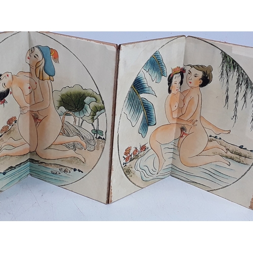 332 - Oriental erotic folding book