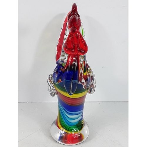 337 - Murano style Glass cockerel, 28cms in height
