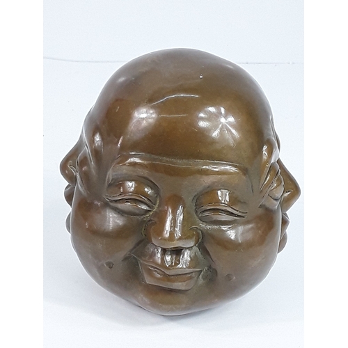 342 - Bronze 4 face buddha, 12cms in height