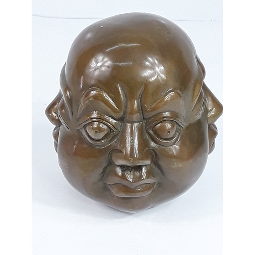 342 - Bronze 4 face buddha, 12cms in height