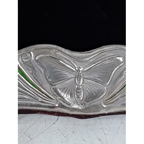 348 - Silver art nouveau style photo frame, 21 x 15cms