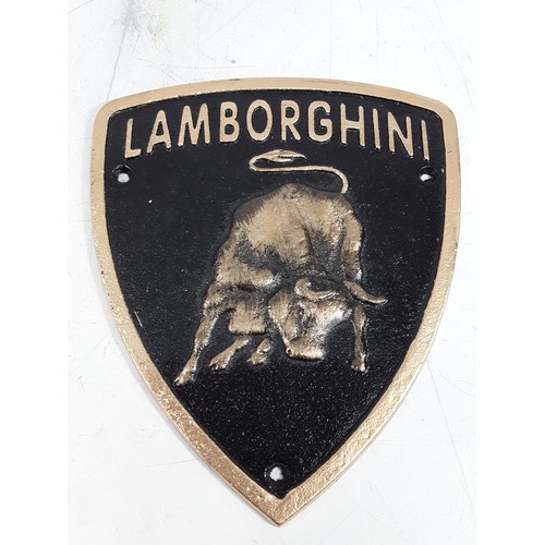 63 - Cast metal advertising sign, 22 x 19cms