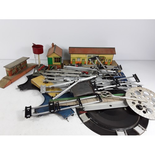 320 - Large selection of various track, accessories, and railway items, mainly 0 gauage