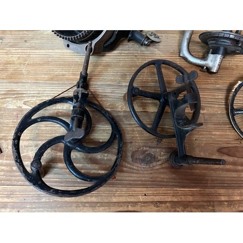 222 - Vintage sock knitting machine and accessories