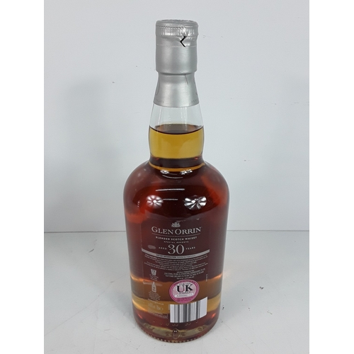 11 - Tubed bottle of Glen Orrin Blended Scotch Whisky, aged 30 years, 70cl, 40%