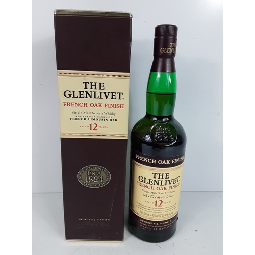 12 - Boxed bottle of The Glenlivet French Limousin Oak Finish, aged 12 years, 700ml, 40%, early 2000's