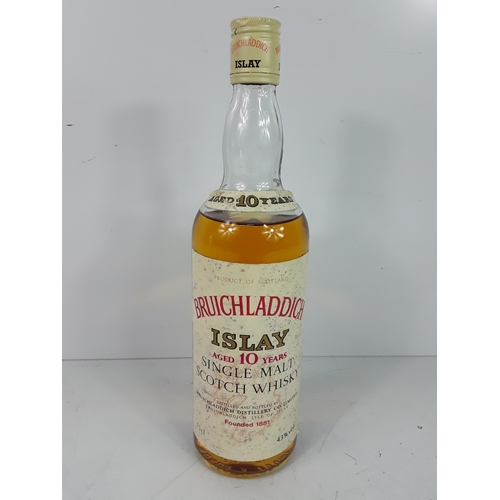 13 - Bottle of Bruichladdich Islay aged 10 years old Single Malt, 75cl, 43%, 1980's