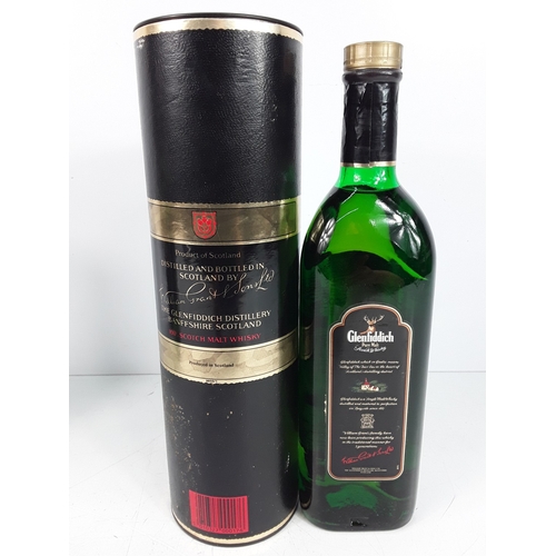15 - Two tubed bottles of Glenfiddich Special Reserve Pure Malt, 75cl, one 40% and the other 43%, 1980's
