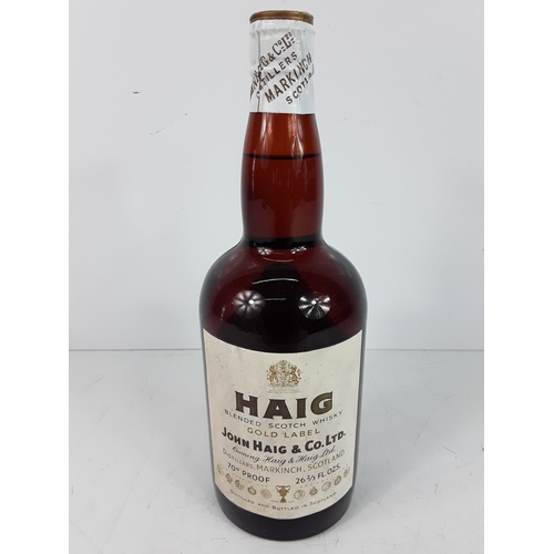 17 - Bottle of HAIG Gold Label, 26 2/3fl.ozs, 70% proof, spring cap, 1950's