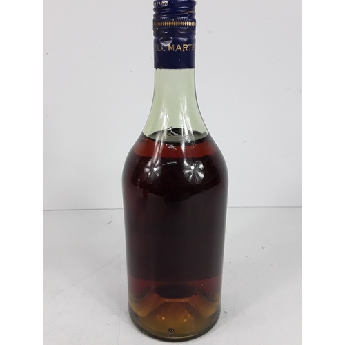 32 - Two bottles of Martell Three Stars Cognac, 24 fl.ozs, 70% proof, 1970's