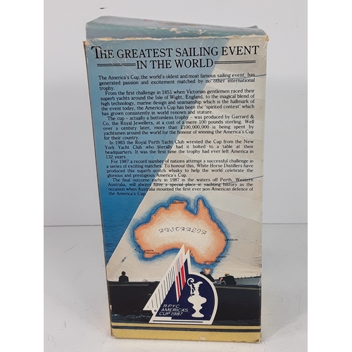 44 - Boxed bottle of America's Cup White Horse Whisky, 75cl, 43%, 1980's