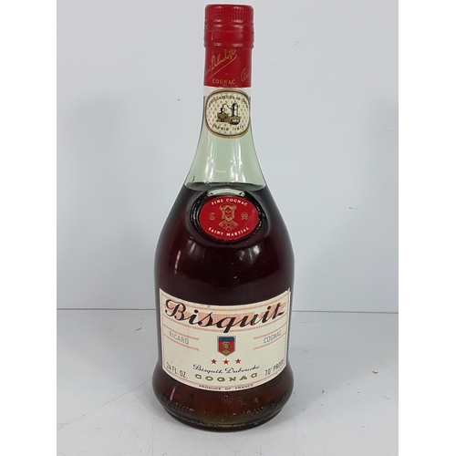 51 - Bottle of Bisquit Cognac, 24 fl.ozs, 70% proof, 1970's