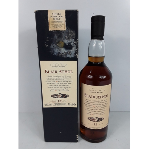 7 - Boxed bottle of Blair Athol Single Malt aged 12 years, Flora & Fauna, 70cl, 43%, 1990's.