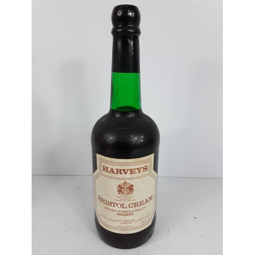 8 - Three bottles, bottle of Original Harveys Sherry, bottle of Rich and Full Bodied and one bottle of C... 