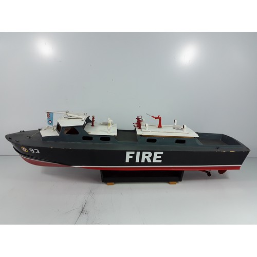 56 - Painted R/C model boat - No controller, approx 90cms in length