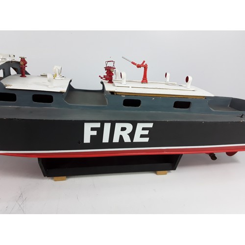 56 - Painted R/C model boat - No controller, approx 90cms in length