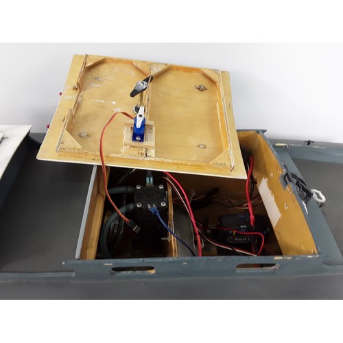 56 - Painted R/C model boat - No controller, approx 90cms in length