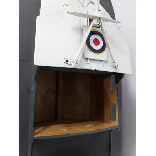 56 - Painted R/C model boat - No controller, approx 90cms in length