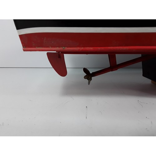 56 - Painted R/C model boat - No controller, approx 90cms in length