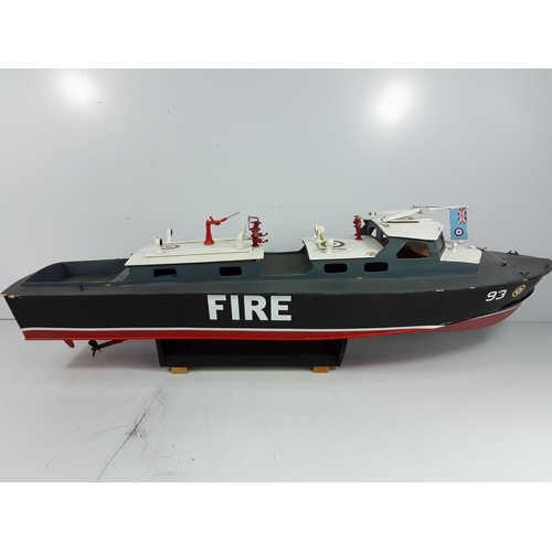 56 - Painted R/C model boat - No controller, approx 90cms in length