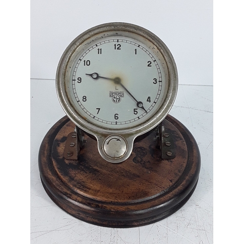137 - 1920's vintage Smiths dashboard clock on desk mount