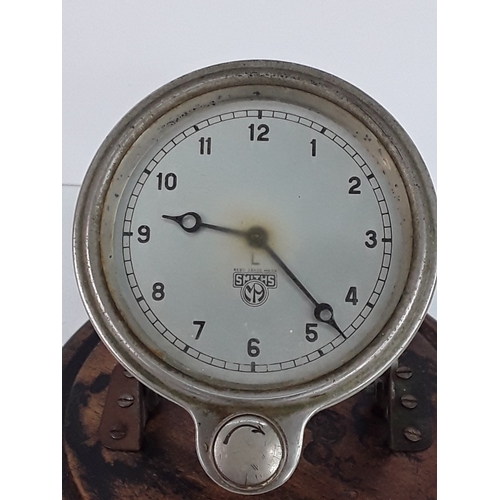 137 - 1920's vintage Smiths dashboard clock on desk mount