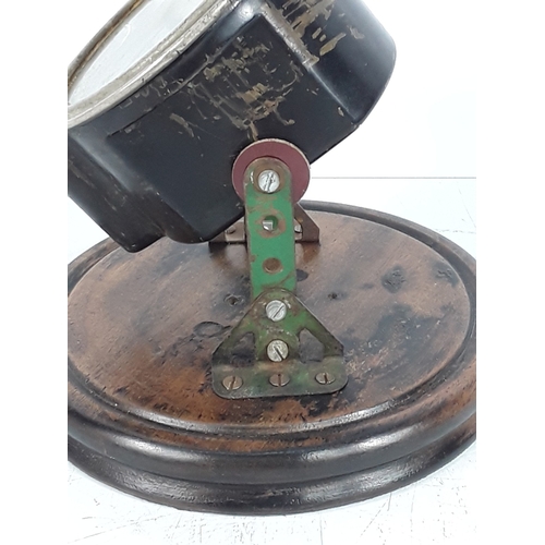 137 - 1920's vintage Smiths dashboard clock on desk mount