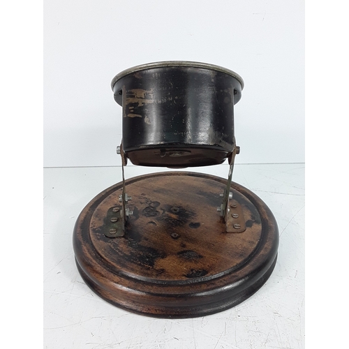 137 - 1920's vintage Smiths dashboard clock on desk mount