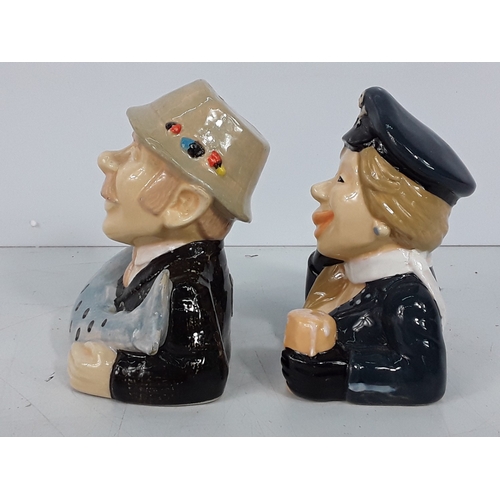 139 - Brass ware including door knockers, trophy, salt & pepper cruet sets and metal egg tin dated 1894