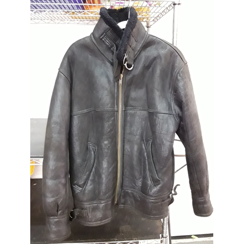 145 - Shearling B3 leather flight jacket