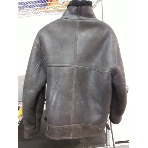 145 - Shearling B3 leather flight jacket
