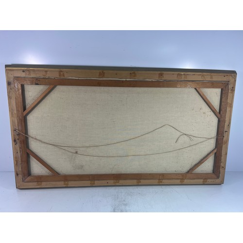 146 - Large oil on canvas of a nude lady signed and dated 69, 114 x 63cms