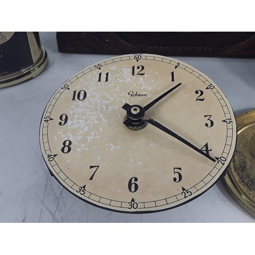 128 - Box of various clocks