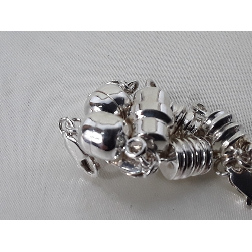 166 - Silver magnetic necklace clasps & Glass squirrell