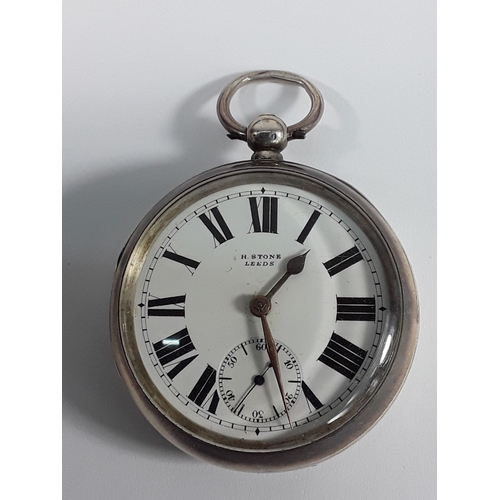 179 - Silver cased pocket watch and silver cased fob watch
