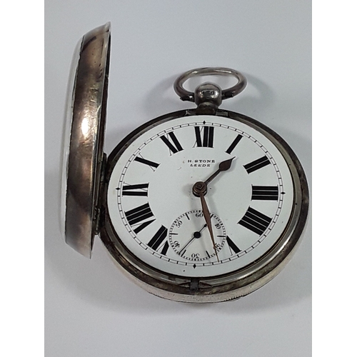 179 - Silver cased pocket watch and silver cased fob watch