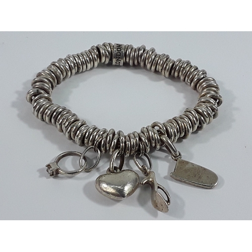 167 - 2 Bracelets and pair of earrings marked tiffany