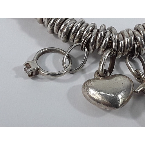 167 - 2 Bracelets and pair of earrings marked tiffany