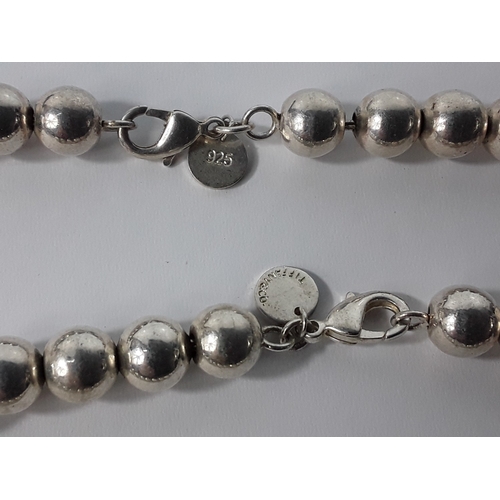 168 - Necklace and bracelet set marked Tiffany